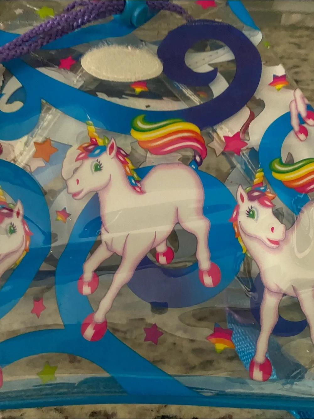 Vintage Lisa Frank Markie Unicorn mini backpack clear see through 90s y2k bag